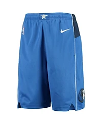 Big Boys Nike Blue Dallas Mavericks 2020/21 Swingman Shorts - Icon Edition
