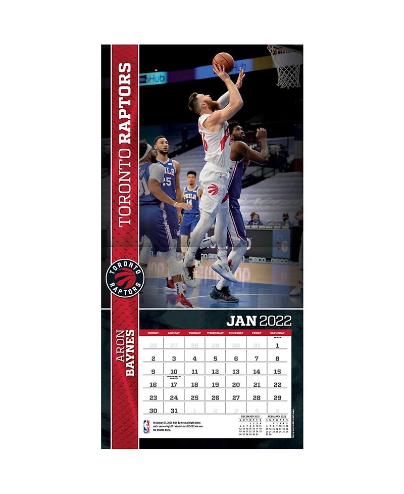 Turner Licensing Toronto Raptors 2022 Wall Calendar