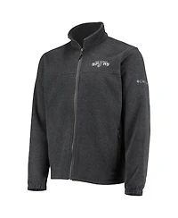 Men's Columbia San Antonio Spurs Heathered Charcoal Flanker Full-Zip Jacket