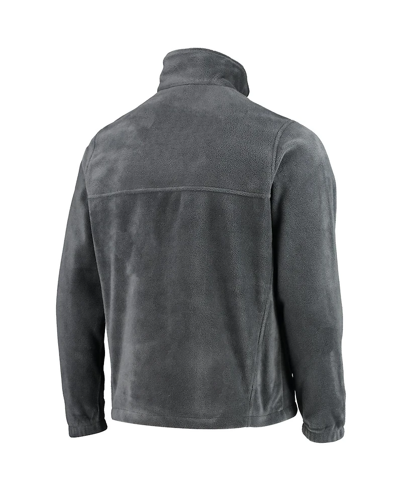 Men's Columbia Philadelphia 76ers Heathered Charcoal Flanker Full-Zip Jacket