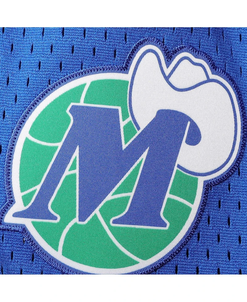 Big Boys Mitchell & Ness Blue Dallas Mavericks Hardwood Classics Swingman Shorts