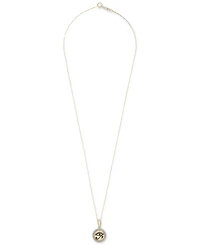 Wrapped Diamond Eye of Horus Medallion Pendant Necklace (1/4 ct. t.w.) in 14k Gold-Plated Sterling Silver 10k Gold, 16" + 2" extender, Created for Mac