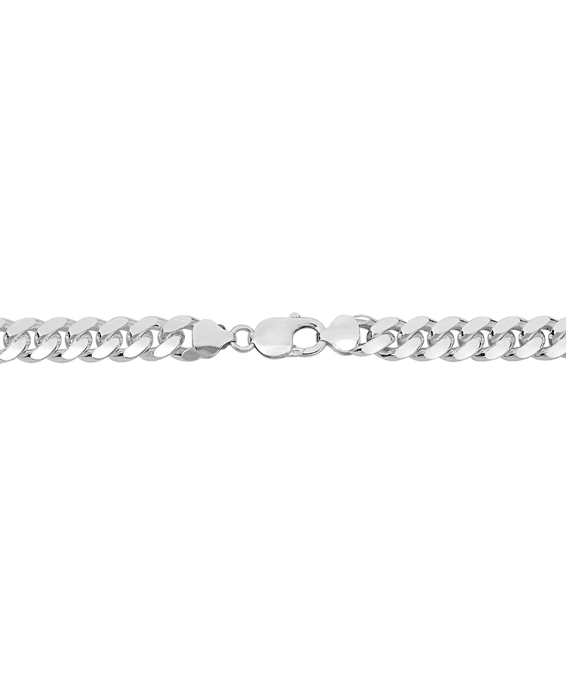 Men's Solid Cuban Link 22" Chain Necklace in Sterling Silver