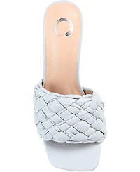 Journee Collection Women's Raquelah Woven Stiletto Sandals