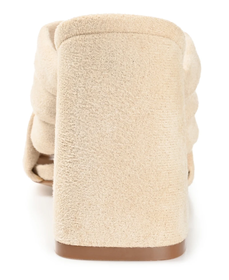 Journee Collection Women's Dorisa Woven Block Heel Sandals