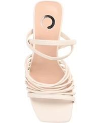 Journee Collection Women's Hera Strappy Block Heel Dress Sandals