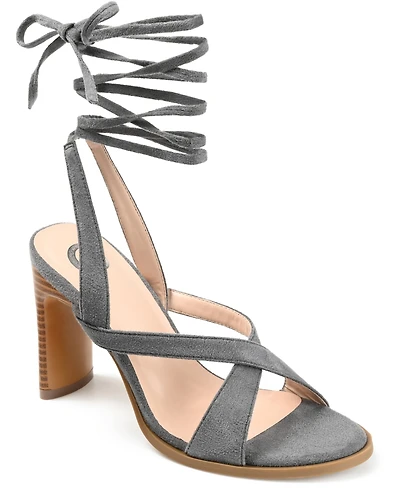 Journee Collection Women's Adalee Tie-Up Sandals