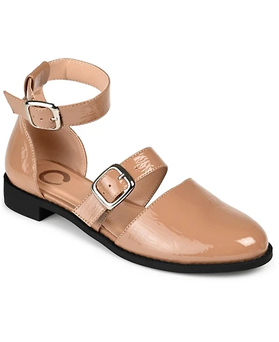 Journee Collection Women's Constance Double Buckle Flats