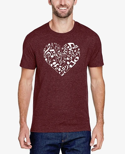 Men's Premium Blend Word Art Heart Notes T-shirt