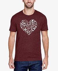 Men's Premium Blend Word Art Heart Notes T-shirt