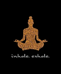 Women's Long Sleeve Word Art Inhale Exhale T-shirt