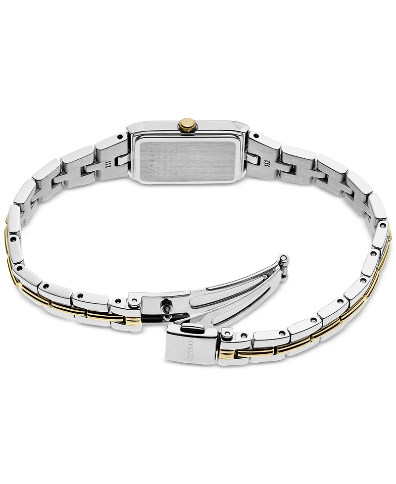 Seiko Women's Essentials Two Tone Stainless Steel Bracelet Watch 15mm