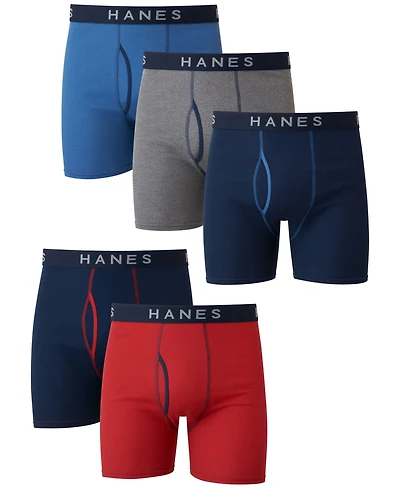 Hanes Men's Ultimate 5pk. Ringer Boxer Briefs