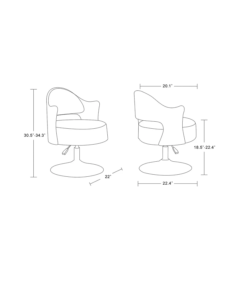 Bopper Adjustable Height Swivel Accent Chair