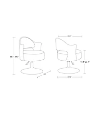 Bopper Adjustable Height Swivel Accent Chair
