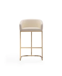 Manhattan Comfort Louvre 3-Piece Leatherette Upholstered Barstool Set