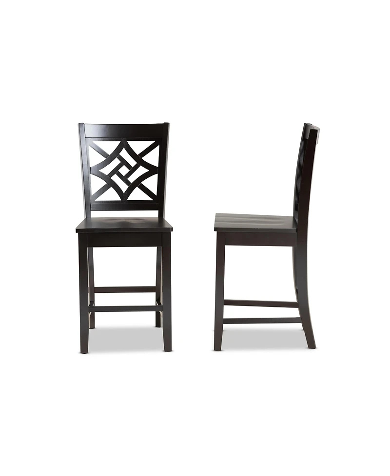 Nicolette Modern and Contemporary Transitional Wood Counter Stool Set