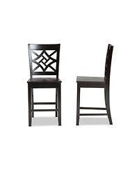Nicolette Modern and Contemporary Transitional Wood Counter Stool Set