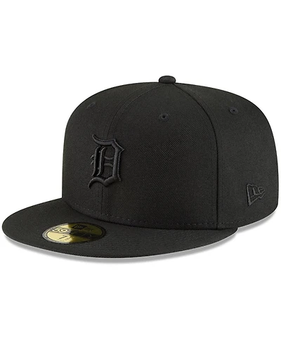 Men's New Era Detroit Tigers Black On Black 59FIFTY Fitted Hat