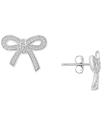 Wrapped Diamond Bow Earrings (1/4 ct. t.w.) 14k Gold, Rose or White Created for Macy's