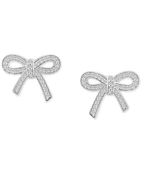 Wrapped Diamond Bow Earrings (1/4 ct. t.w.) 14k Gold, Rose or White Created for Macy's
