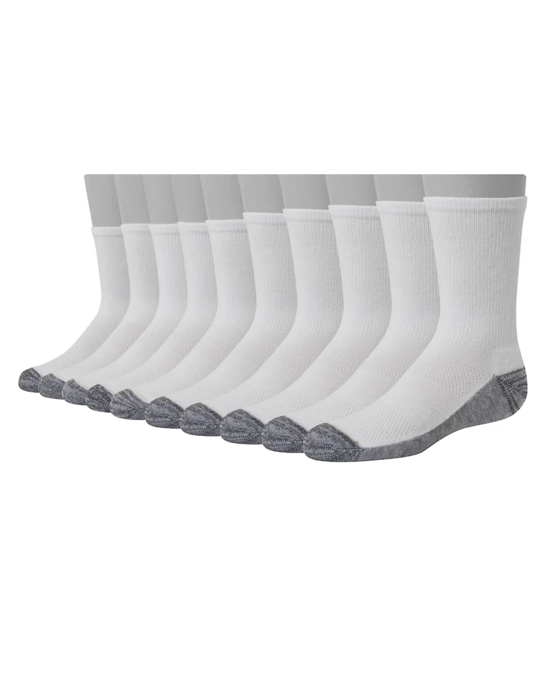 Big Boys Ultimate Crew Socks, Pack of 10