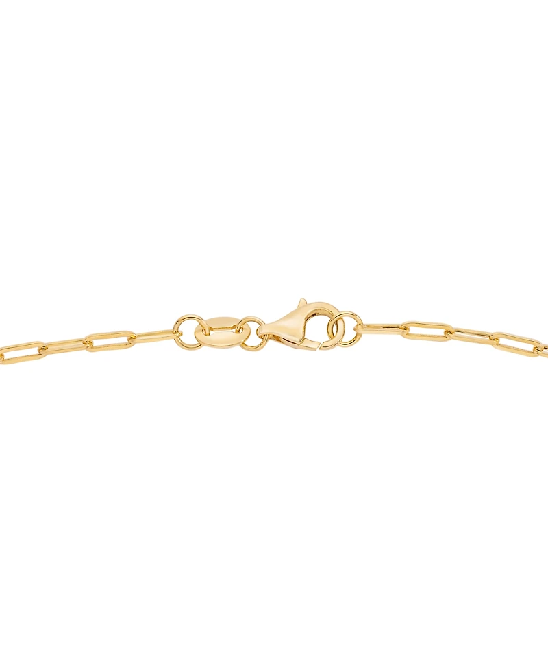 Padlock Paperclip 18" Pendant Necklace in 10k Gold