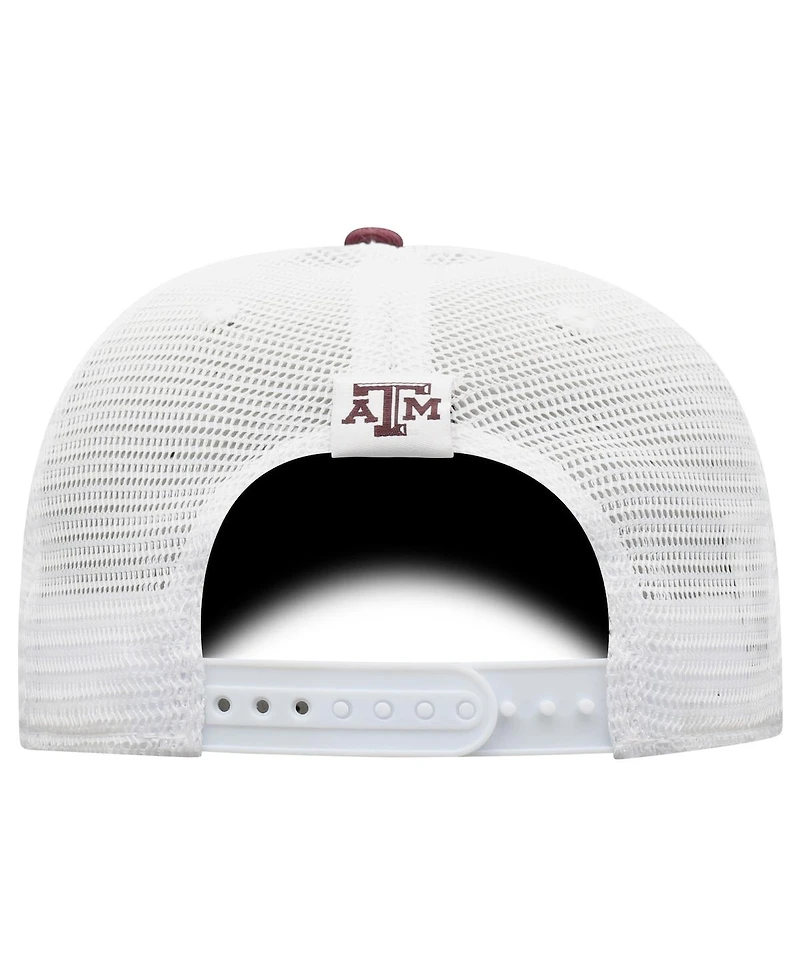 Men's Top of the World Maroon, White Texas A&M Aggies Trucker Snapback Hat