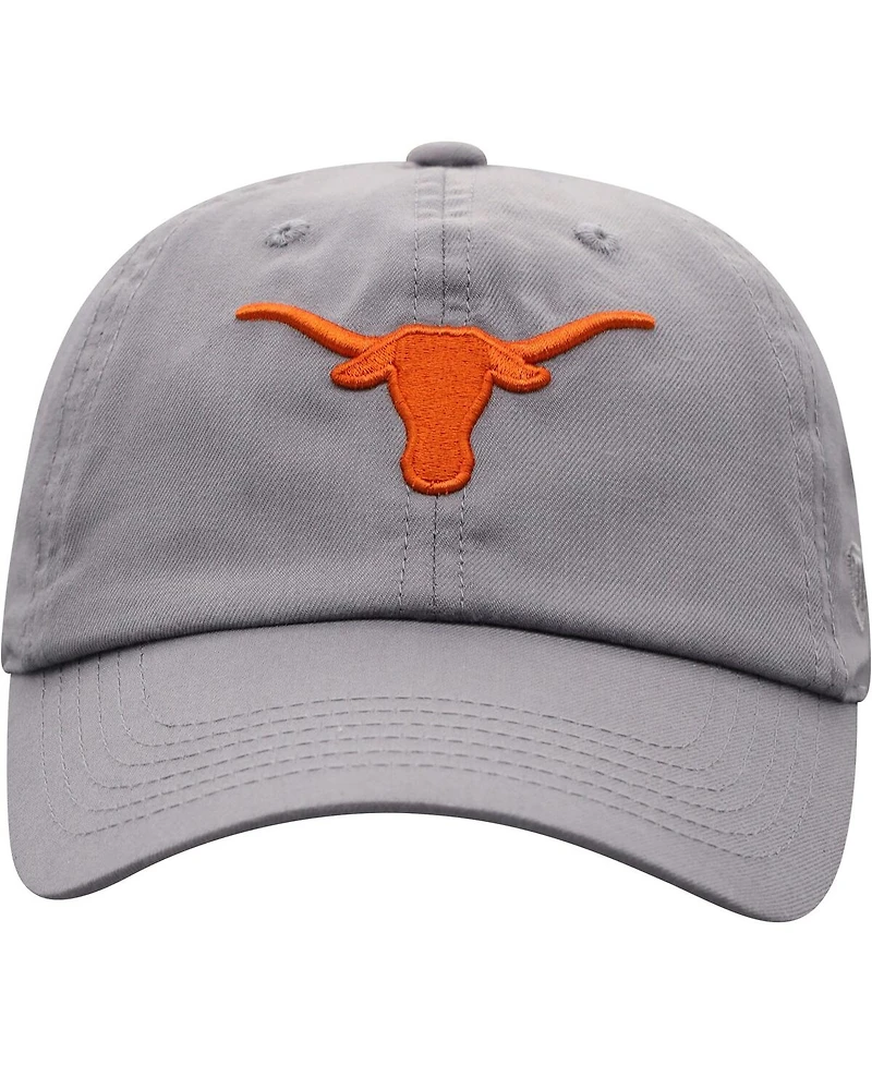 Men's Top of the World Gray Texas Longhorns Staple Adjustable Hat