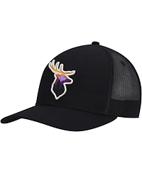 Men's Local Crowns Black Deer Animal Collection Forest Views Trucker Snapback Hat