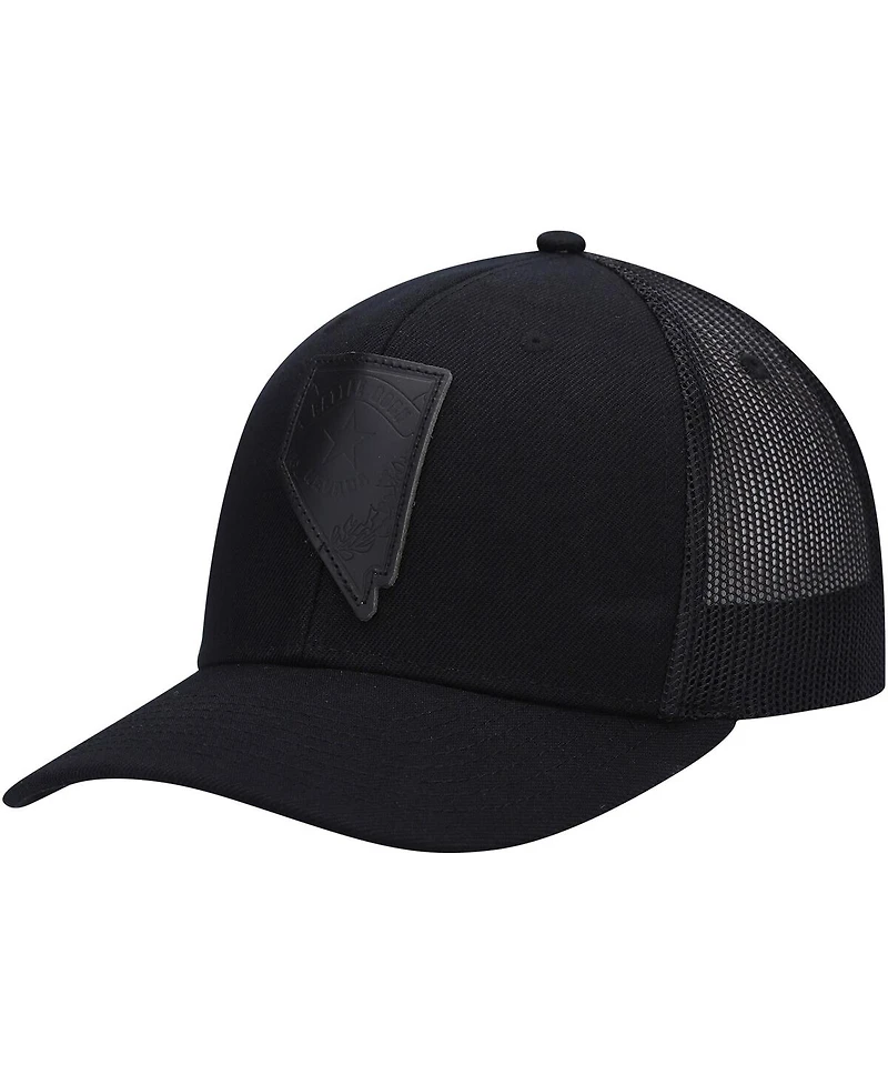 Men's Local Crowns Nevada Blackout State Patch Trucker Snapback Hat