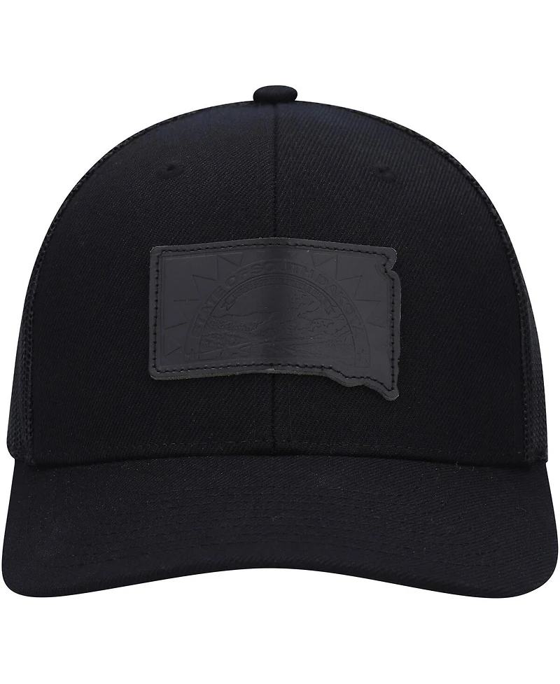 Men's Local Crowns South Dakota Blackout State Patch Trucker Snapback Hat