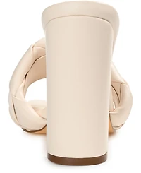 Journee Collection Women's Maysie Woven Square Toe Sandals