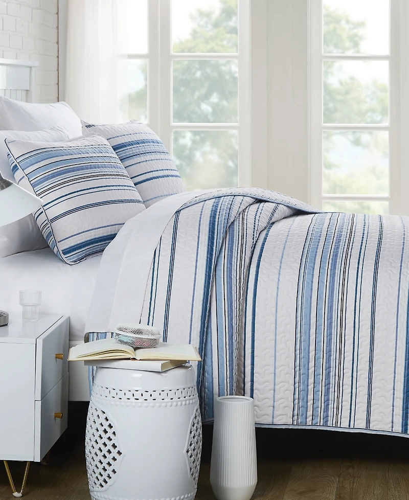 Southshore Stripe 3-Pc. Quilt Set, Full/Queen