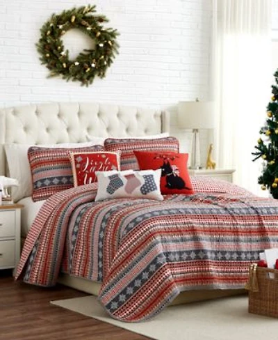 Southshore Fine Linens Cozy Cottage Holiday Reversible Quilt Sets