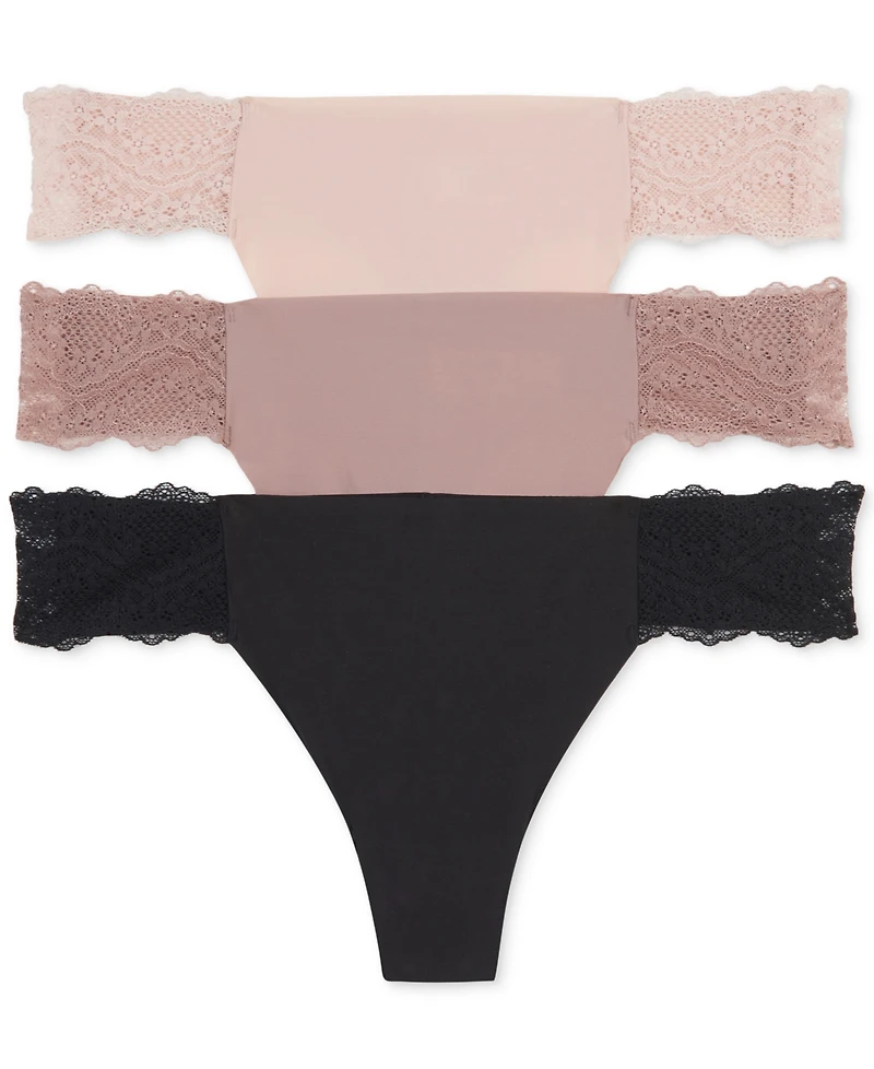 Women's B.Bare 3 Pack Thong Underwear 970367