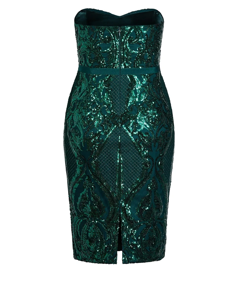 City Chic Women's Sequin Sofia Dress