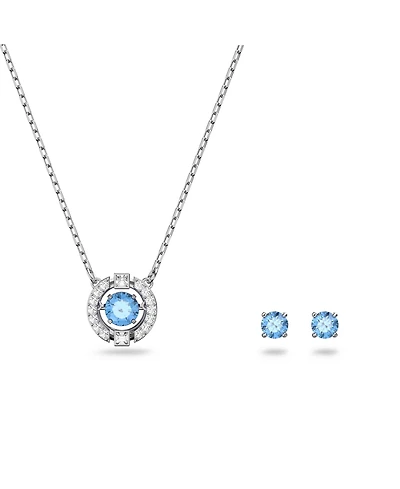 Swarovski Sparkling Dance Round Cut Rhodium Plated Set