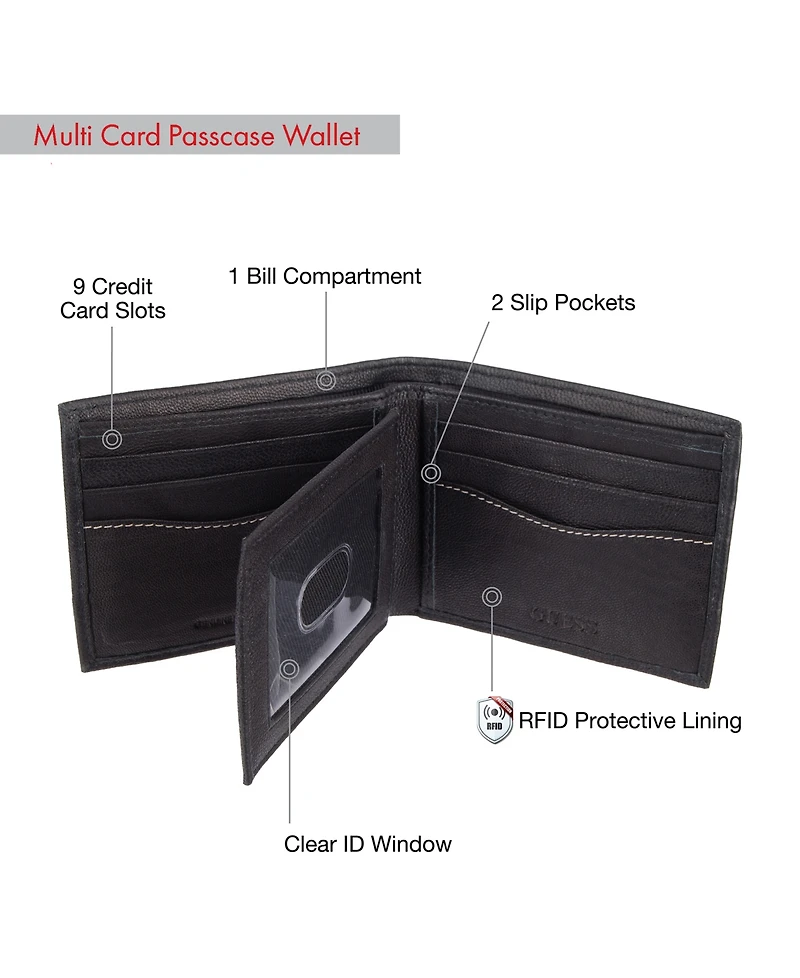 Men's Guess Leather Bifold Wallet