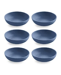 Abode Homewares 8" Planta Artisan 6-Piece Low Bowl Set, 43.3 oz