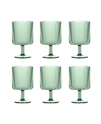 Abode Homewares Mesa Stacking Goblet Premium Acrylic Glasses, Set of 6