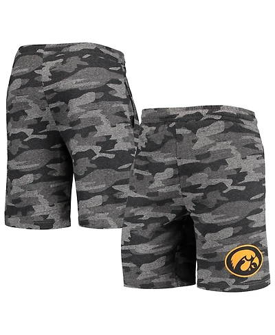 Men's Concepts Sport Charcoal, Gray Iowa Hawkeyes Camo Backup Terry Jam Lounge Shorts