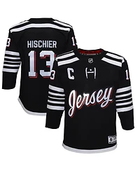 Big Boys Nico Hischier Black New Jersey Devils 2021/22 Alternate Premier Player Jersey