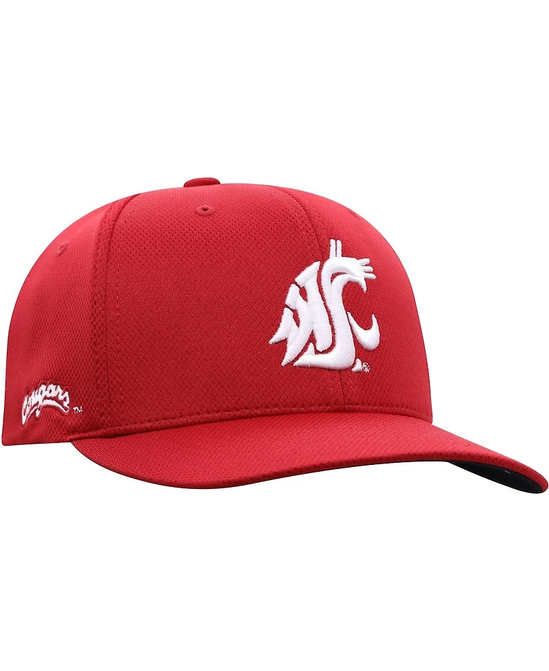 Men's Top of The World Crimson Washington State Cougars Reflex Logo Flex Hat