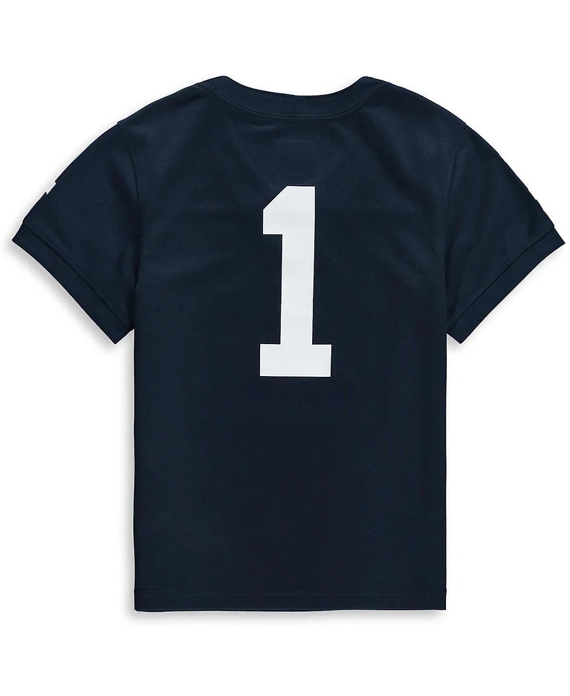 Preschool Boys and Girls Nike #1 Navy Penn State Nittany Lions Team Replica Football Jersey