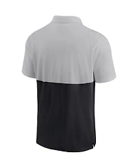 Men's Nike Silver, Black Chicago White Sox Team Baseline Striped Performance Polo Shirt