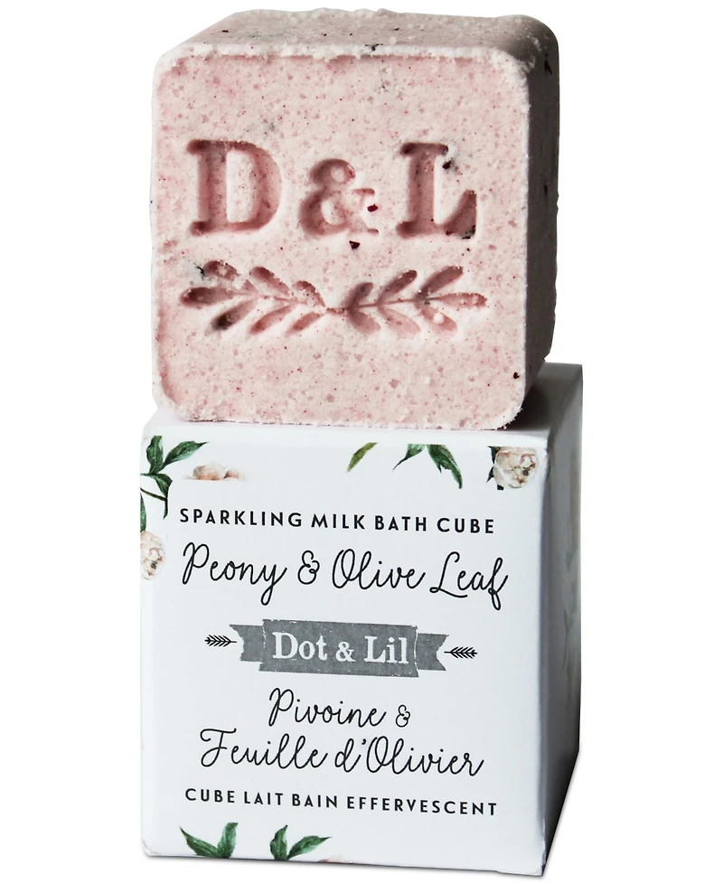 Dot & Lil Peony & Olive Leaf Milk Bath Cube, 3.5 oz.