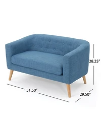 Bridie Muted Mid Century Modern Loveseat