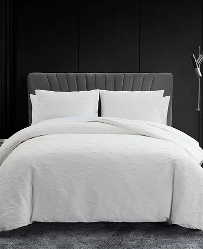 Vera Wang Abstract Crinkle 3-Pc. Duvet Cover Set, Queen