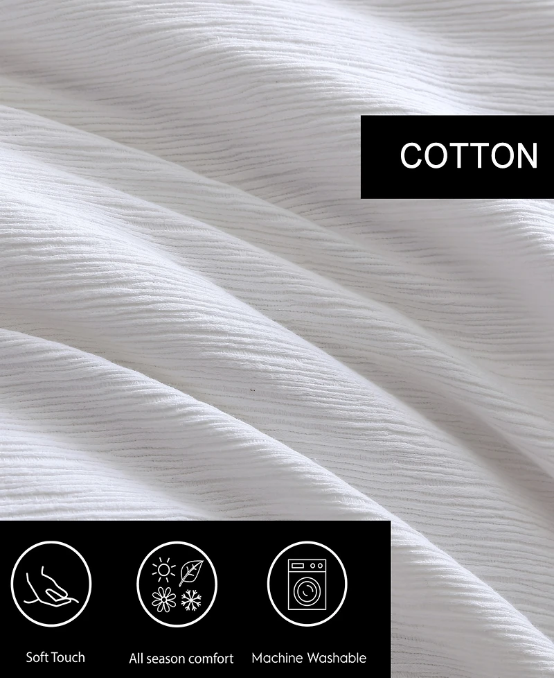 Vera Wang Solid Textured Pleats European Sham Set